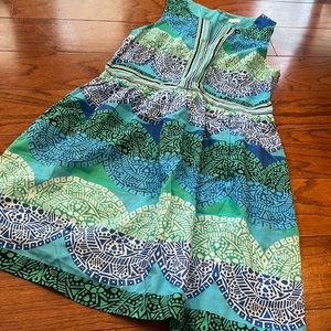 Crown & Ivy blue and green dress